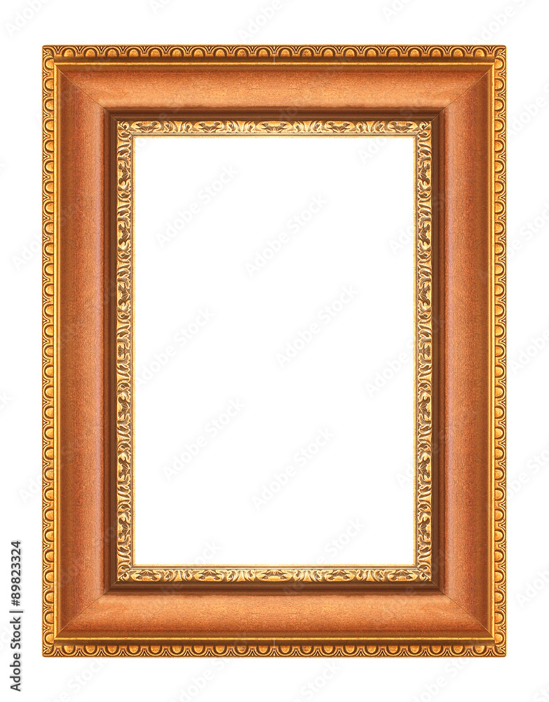 gold picture frames. Isolated on white background gold picture frames. Isolated on white background