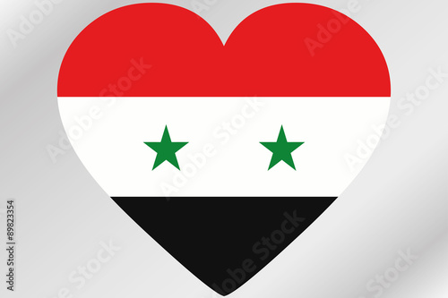 Free Download Flag Illustration of a heart with the flag of  Syria - GFXLoad