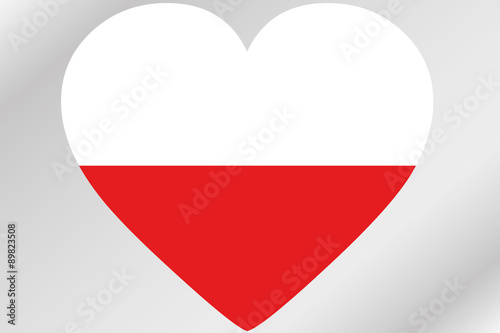 Free Download Flag Illustration of a heart with the flag of  Poland - GFXLoad