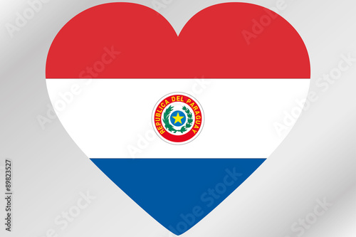Free Download Flag Illustration of a heart with the flag of  Paraguay - GFXLoad