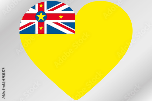Free Download Flag Illustration of a heart with the flag of  Niue - GFXLoad