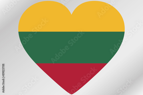 Free Download Flag Illustration of a heart with the flag of  Lithuania - GFXLoad