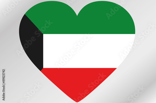 Flag Illustration of a heart with the flag of Kuwait Free Download Flag Illustration of a heart with the flag of Kuwait - GFXLoad