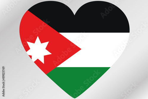 Free Download Flag Illustration of a heart with the flag of  Jordan - GFXLoad