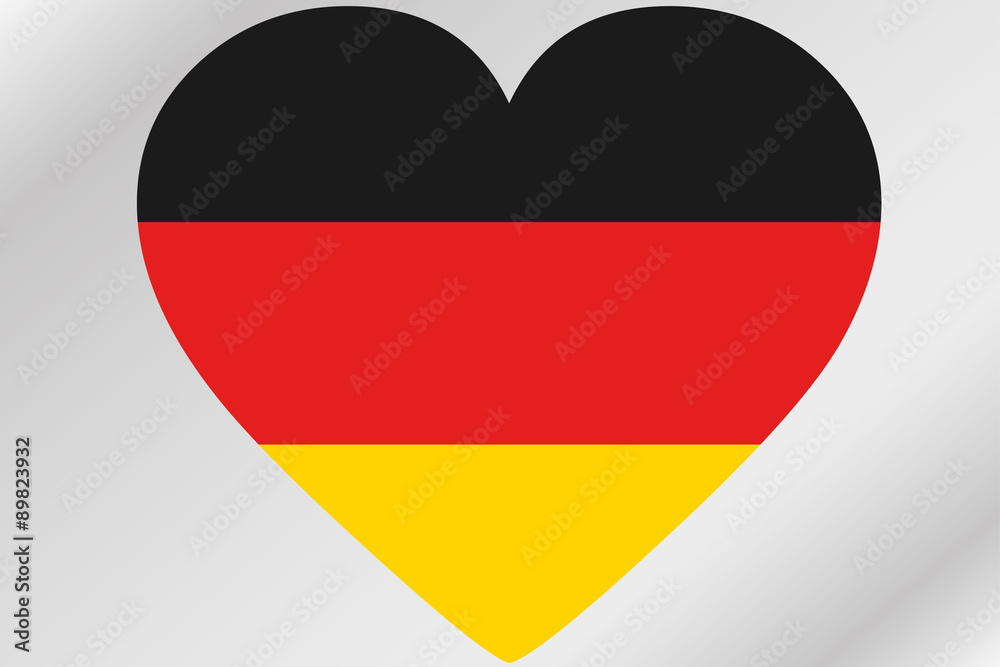 Flag Illustration of a heart with the flag of  Germany