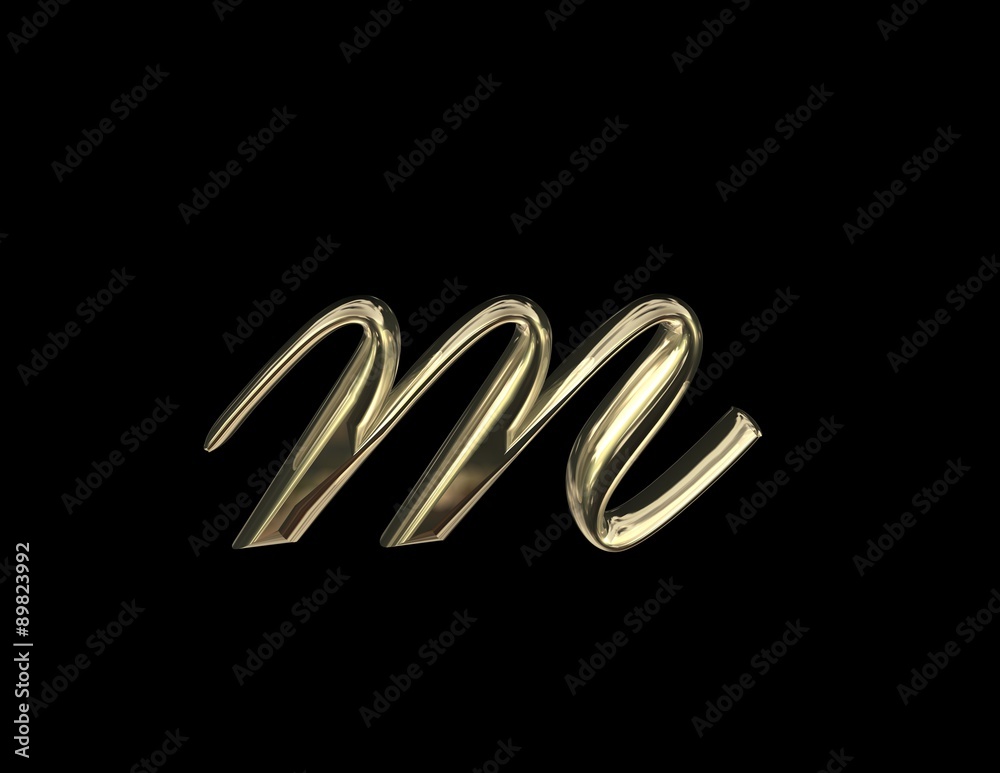 Obraz premium lettera m minuscula