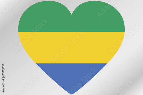 Flag Illustration of a heart with the flag of Gabon Free Download Flag Illustration of a heart with the flag of Gabon - GFXLoad