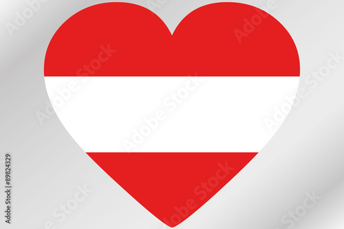 Flag Illustration of a heart with the flag of  Austria