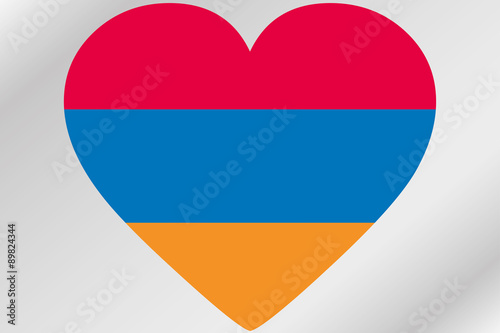 Free Download Flag Illustration of a heart with the flag of  Armenia - GFXLoad