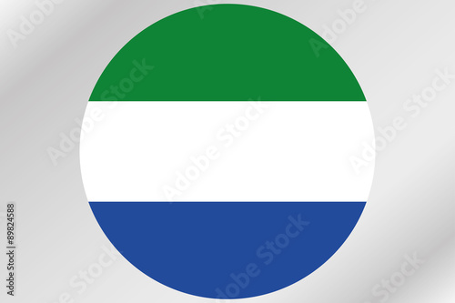 Free Download Flag Illustration within a circle of the country of  Sierra Leon - GFXLoad