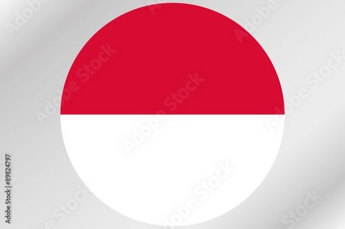 Free Download Flag Illustration within a circle of the country of  Monaco - GFXLoad