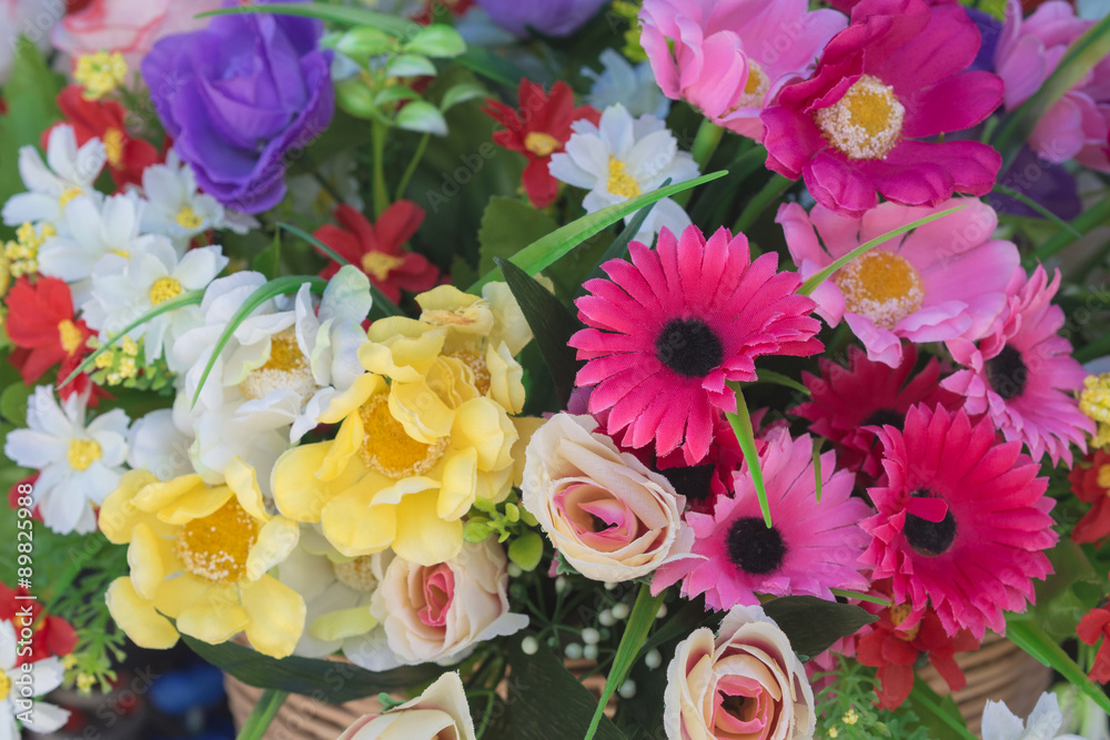 Obraz premium Colorful of Artificial flowers