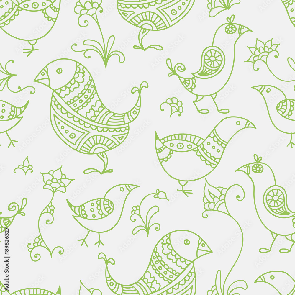 Bird seamless pattern