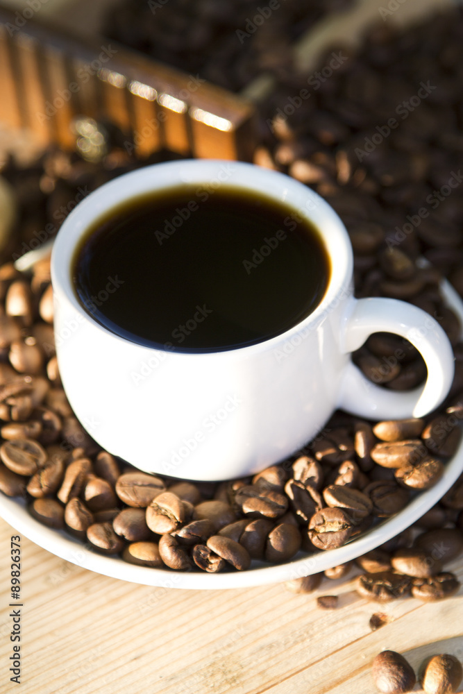 coffee grinder with coffee and coffee beans coffee grinder with coffee and coffee beans