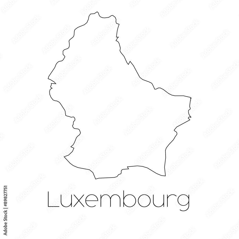 Country Shape isolated on background of the country of Luxembour