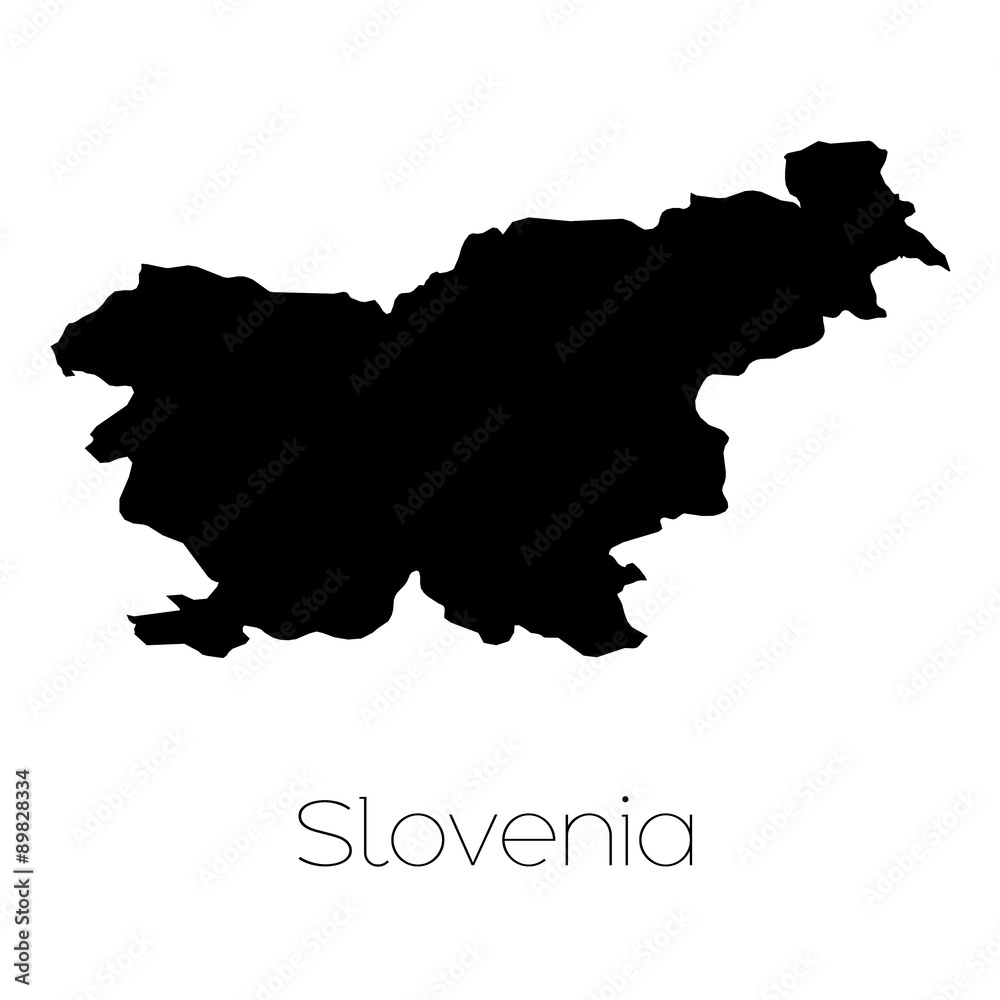 Country Shape isolated on background of the country of Slovenia