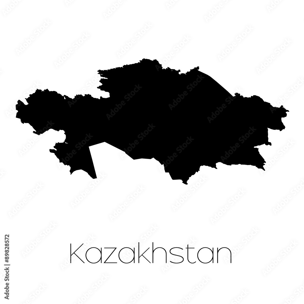 Obraz premium Country Shape isolated on background of the country of Kazakhsta