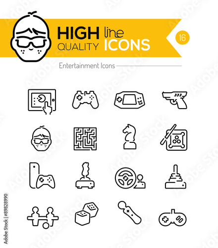 Entertainment Line Icons
