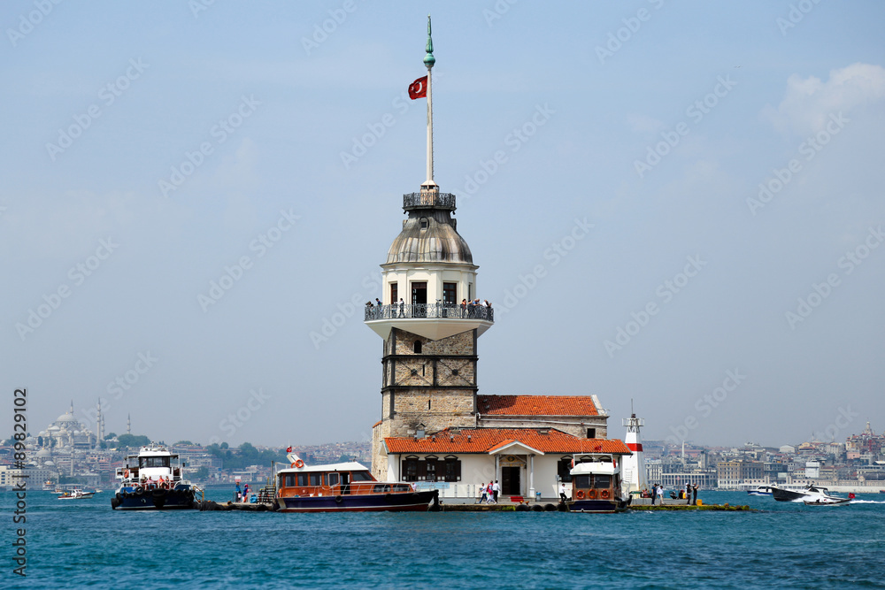 The Maiden's Tower in istanbul, Turkey 