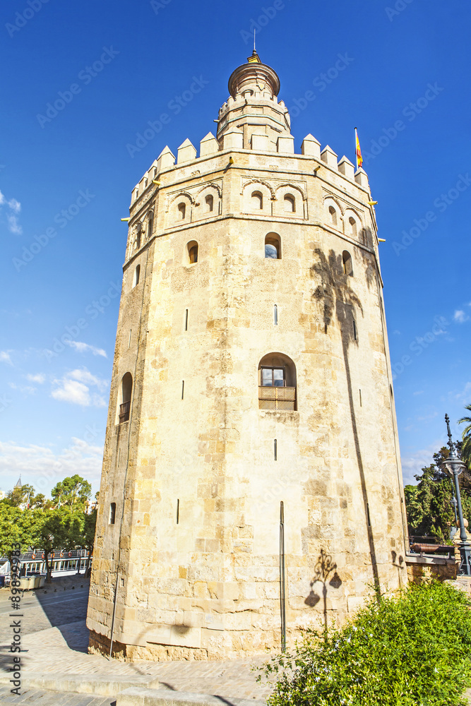 Golden Tower. Seville City. Andalusia, Spain.