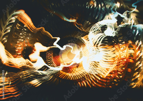 abstract digital art with golden surreal fractal © grandfailure