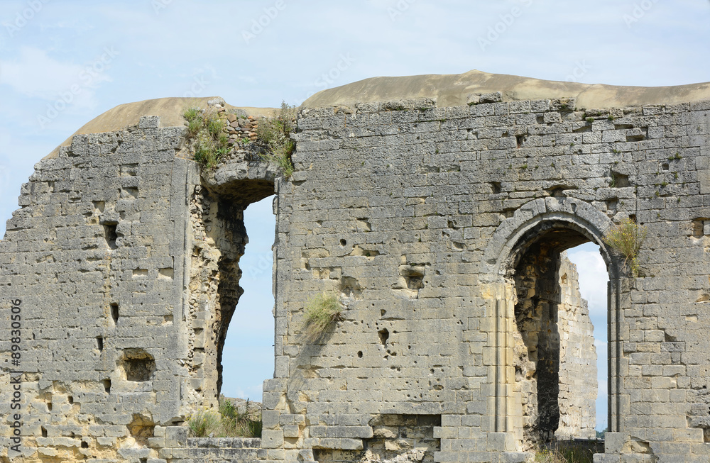 2 Fenster in einer Burgmauer