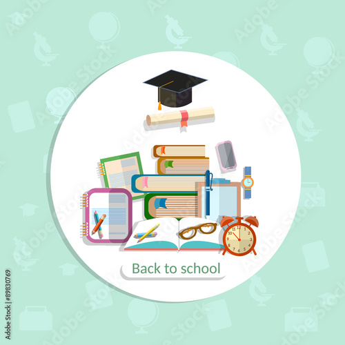 Education background, back to school college institute learning