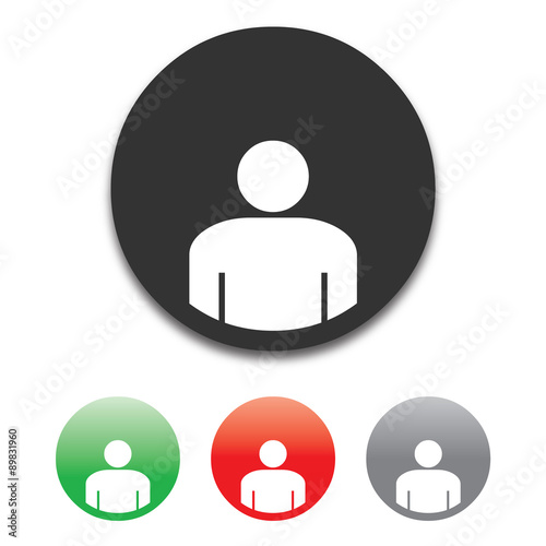 Users coloured vectorial icons