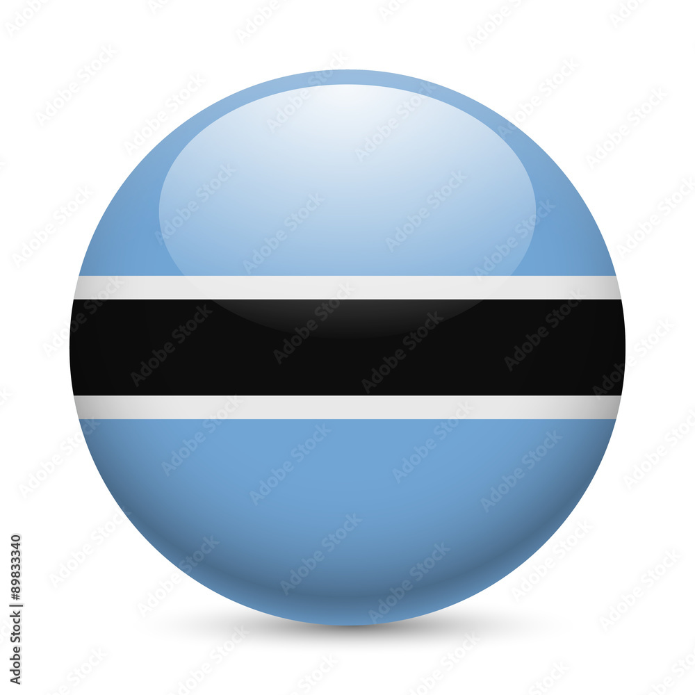 Round glossy icon of Botswana Round glossy icon of Botswana