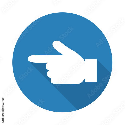Hand pointer  silhouette icon.