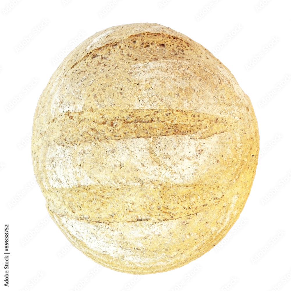 Dietary Homemade Bread Isolated on white Dietary Homemade Bread Isolated on white