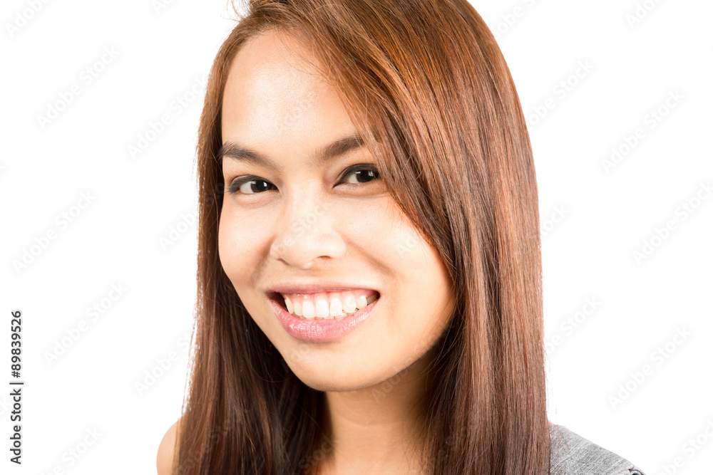Portrait Genuine Real Asian Girl Smiling Headshot Portrait Genuine Real Asian Girl Smiling Headshot