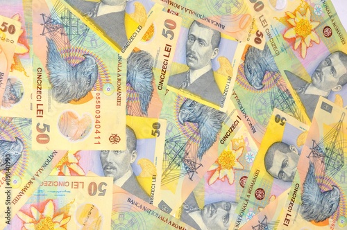 Romanian currency (lei) background