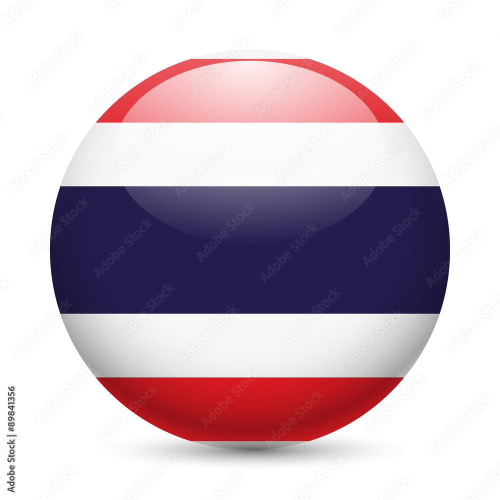 Round glossy icon of Thailand Round glossy icon of Thailand