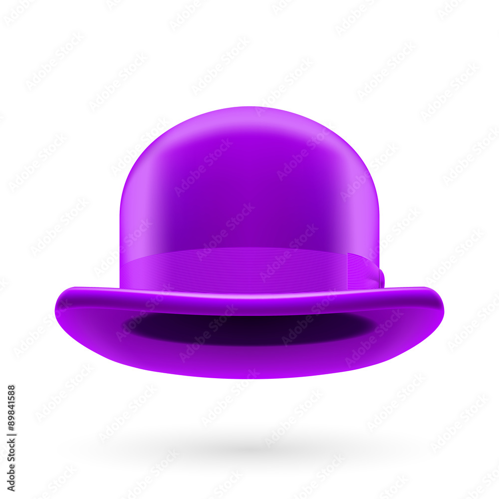 Fototapeta premium Violet bowler hat