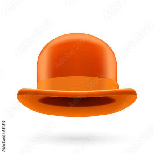 Orange bowler hat