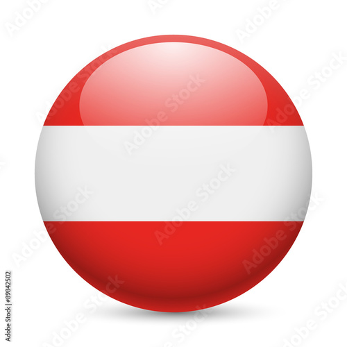 Round glossy icon of Austria
