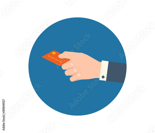 Hand holding bank card