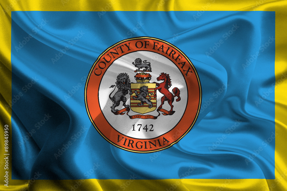 Fototapeta premium Flag of Fairfax County of the USA