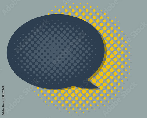 Speech Bubble with Color halftone