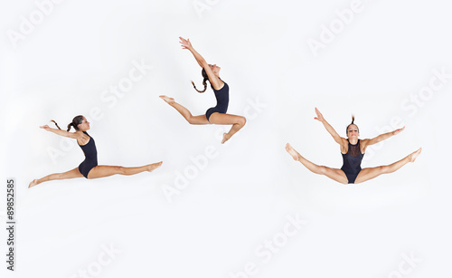 Gymnast woman white concept photo