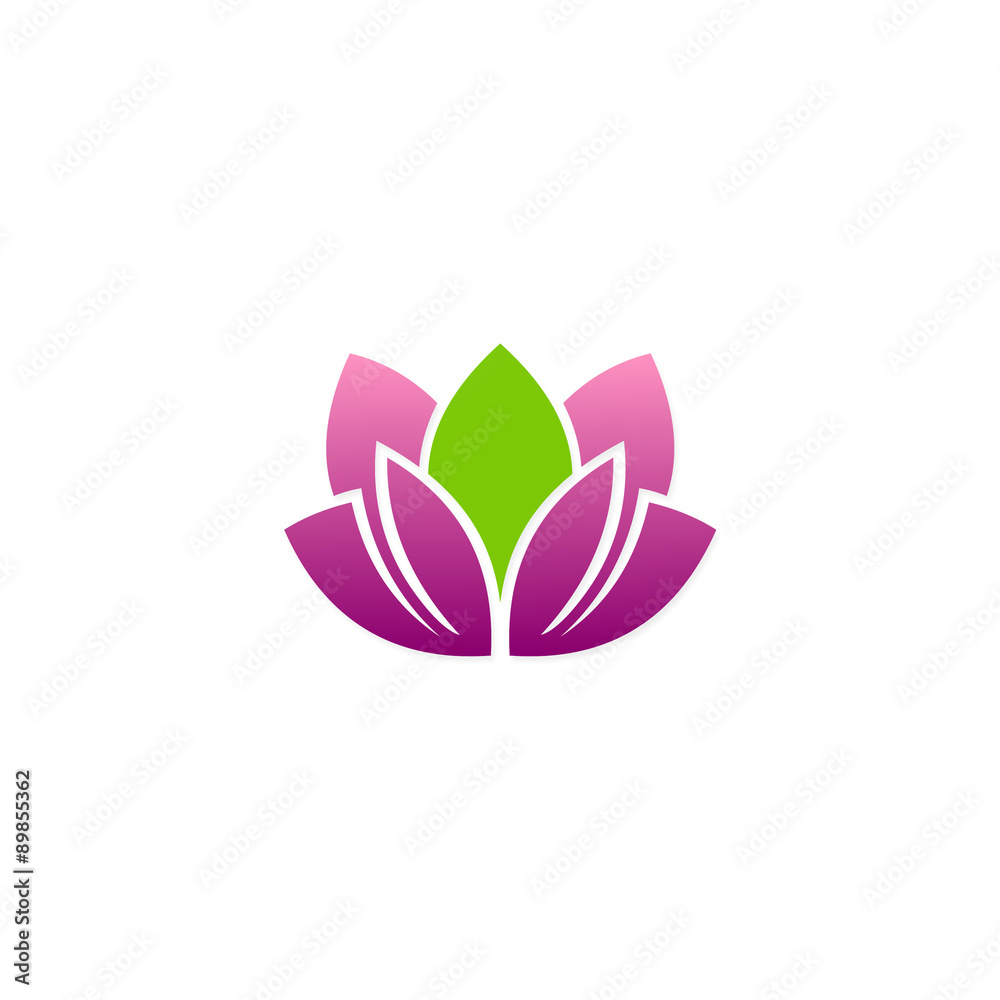 lotus flower abstract spa meditation logo