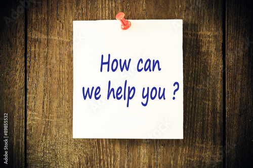 How can we help you concept