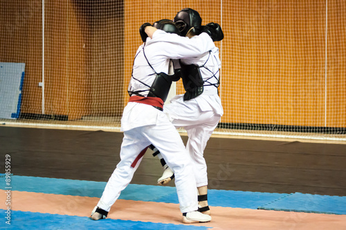 The boys compete in the Kobudo