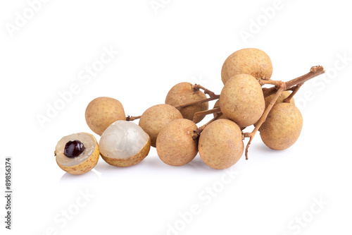 Longan fruit on a white background