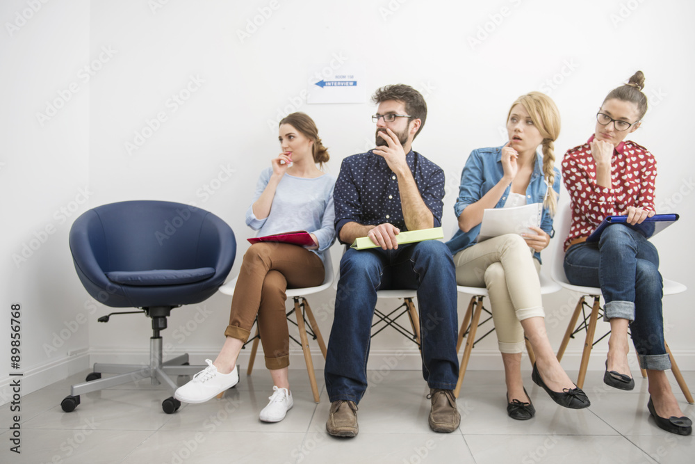 Fototapeta premium Interview is always a stresful situation
