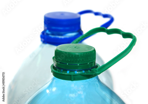 Two plastic water bottles