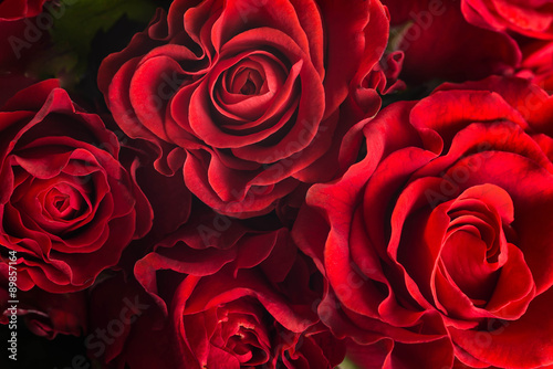 Bouquet of fresh roses, flower bright background.