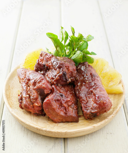 honey pork ribs grilled