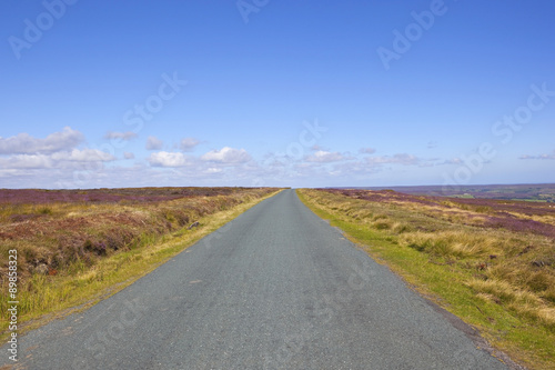 moorland road in summer